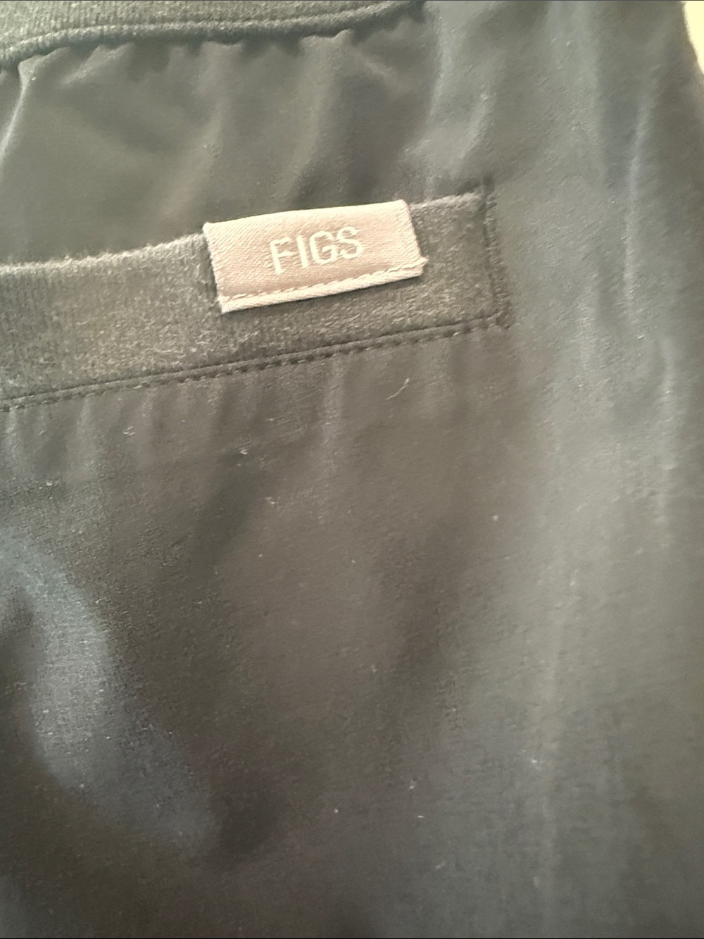 Figs Black Jogger Pants with Teal Drawstring - Picture 5 of 9